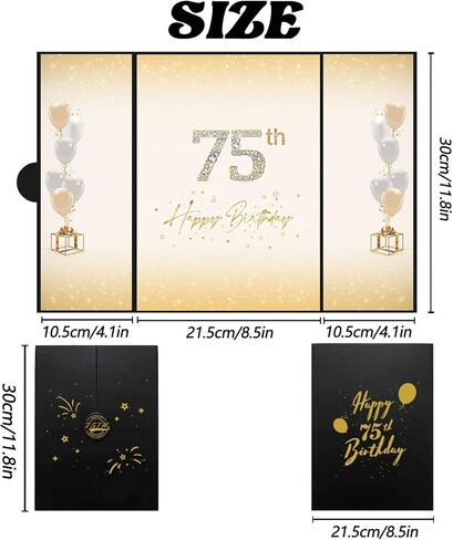 Crenics زينة عيد الميلاد الخامس والسبعين للرجال والنساء، بديل كتاب ضيف عيد الميلاد الخامس والسبعين الإبداعي، كتاب توقيع عيد الميلاد الخامس والسبعين 18 × 12 بوصة، هدايا رائعة لعيد الميلاد الخامس والسبعين in Kuwait