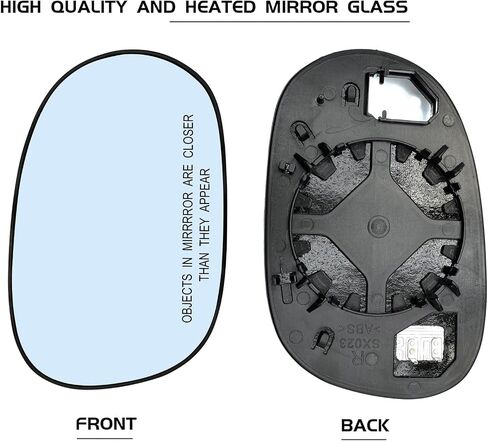 New Driver Left Side Heated Mirror Replacement for 2008 2009 2010 2011 2012 2013 2014 2015 Dodge Challenger Mirrors - Side View Heated Convex Mirror Glass with Rear Holder in Saudi Arabia
