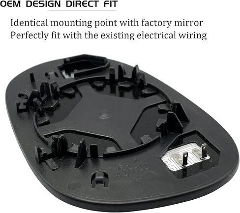 New Driver Left Side Heated Mirror Replacement for 2008 2009 2010 2011 2012 2013 2014 2015 Dodge Challenger Mirrors - Side View Heated Convex Mirror Glass with Rear Holder in Saudi Arabia