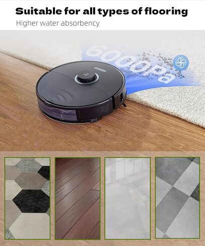 6 قطع ممسحة قماشية لمكنسة Roborock S8 Pro Ultra Robot، ملحقات استبدال وسادة التطهير المصنوعة من الألياف الدقيقة القابلة لإعادة الاستخدام، مع وحدات اهتزازات صوتية مزدوجة in Kuwait