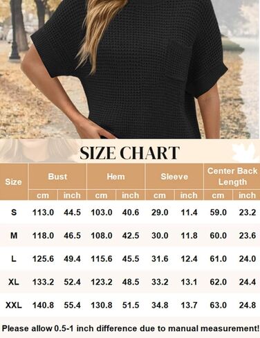 Women 2024 Sweater Vest Mock Neck Batwing Short Sleeve Oversized Ribbed Knit Tops Fall Pullover Sweater S-XXL in Kuwait