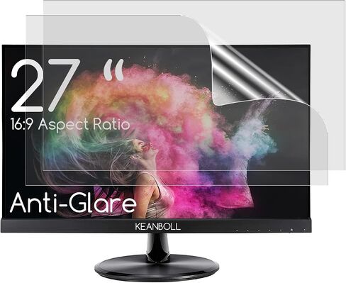 2 PCS 27" Anti Glare Screen Protector for 27 Inch 16:9 Widescreen Desktop Monitor, Matte Screen Filter for Sceptre/LG/Dell/HP/Acer/ViewSonic/ASUS/Aoc/Samsung,Eye Protection & Anti Scratch film in Saudi Arabia