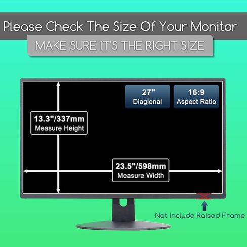 2 PCS 27" Anti Glare Screen Protector for 27 Inch 16:9 Widescreen Desktop Monitor, Matte Screen Filter for Sceptre/LG/Dell/HP/Acer/ViewSonic/ASUS/Aoc/Samsung,Eye Protection & Anti Scratch film in Saudi Arabia