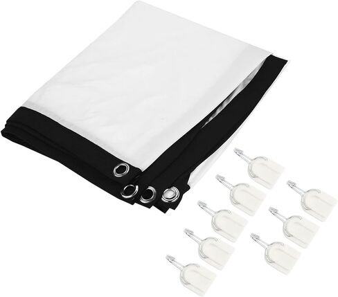 100inch 16:9 HD Projector Screen, Projector Screen Curtain 3D Film Portable Projector Screen Curtain Wall Mount White Projector Screen Movie Screens for Projector(100in) in Kuwait