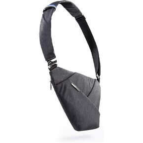 NIID D1 Men Crossbody Sling bag Chest Pack Slim Underarm Armpit Shoulder Backpack Multipurpose Sleek Casual Daypack for Travel Hiking (Dark Gray, Right Hand)