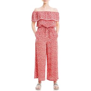 Max Studio womens Crepe Off Shoulder Jumpsuit