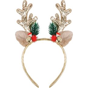 Christmas Reindeer Headband Antler Ear Headband, Antler Ear Headband Christmas Headband Cute Xmas Elk Antlers Headband