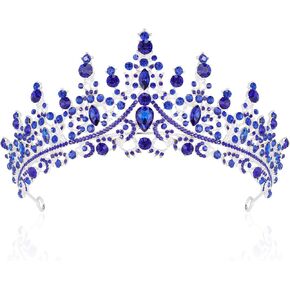 CURASA Gold + Green Crystal Queen Crown Gorgeous Tiaras for Women Princess Crown for Girls Birthday Crown for Women Tiara for Wedding Prom Costume Jewelry Hair Accessories for Women in Kuwait