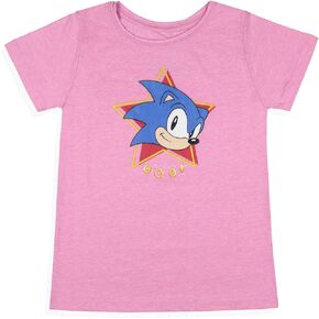 تي شيرت Sonic The Hedgehog للفتيات الكلاسيكي Sonic Face Kids لألعاب الفيديو