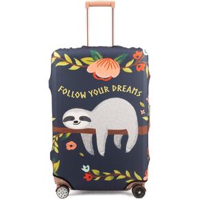 Spandex Travel Luggage Protector Suitcase Cover Fit 23-32 Inch Luggage (sloth, XL)