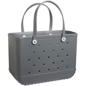 OUTDOOR RUBBER TOTE: The Perfect Bag for Fashionable time by the Pool, Camping, RV and Beach Trips + BONUS Accessory Pouches