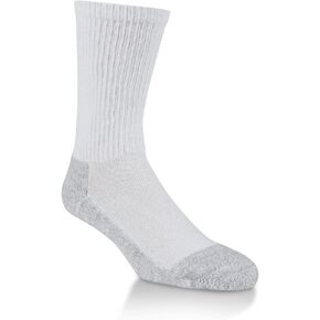 Performance Crew Medium 6 Pack (White), Size Med (Men's shoe size 6-9)