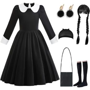 Black Halloween Costumes Dress Girls Cosplay Halloween Christmas Party