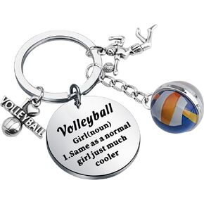 FEELMEM Volleyball Girl Definition Keychain Volleyball Girl Gifts Volleyball Keyring Girl Volleyball Gifts