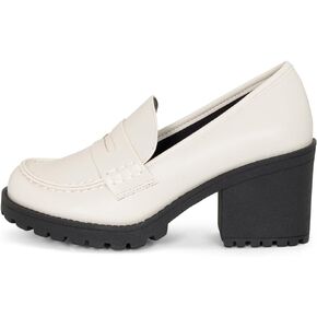 Blast- Women's Mary Jane Moccasin Loafer Slip On Lug Sole Chunky Heel Platform Pumps