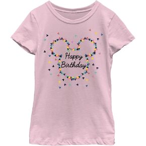 Disney Mickey Classic Logo Heart Fill Girls Standard T-Shirt