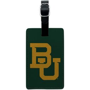 Baylor University Primary Logo Rectangle Leather Luggage Card Carry-On ID Tag