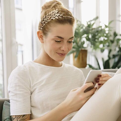 2 قطعة من عصابات الرأس الورقية للنساء من نودجي - تيجان جوديس ذهبية للنساء - حفلة تنكرية - عصابة رأس على شكل ورقة جوديس رومانية - تاج للشعر للنساء - عصابة رأس للحفلات in Kuwait