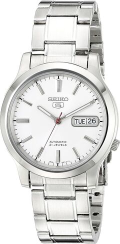 Men's SNK789 SEIKO 5 Automatic Stainless Steel Watch with White Dial in Saudi Arabia