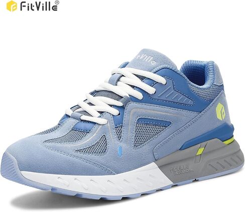 FitVille Women's Extra Wide Walking Shoes Wide Width Sneakers for Flat Foot Plantar Fasciitis Heel Pain Relief - Rebound Core in Kuwait