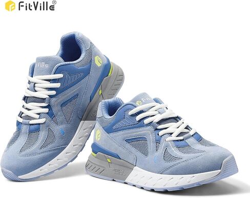 FitVille Women's Extra Wide Walking Shoes Wide Width Sneakers for Flat Foot Plantar Fasciitis Heel Pain Relief - Rebound Core in Kuwait