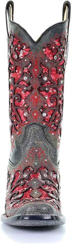 Corral White Glitter & Crystals Womens Square Toe Western Boots A3397 in Saudi Arabia