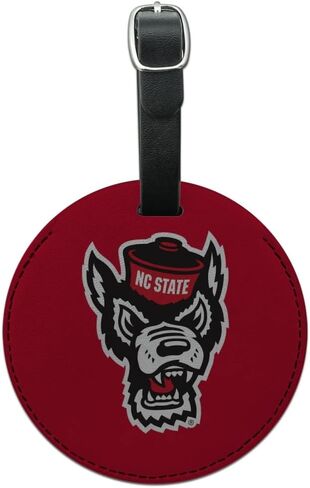 NC State Primary Logo Round Leather Luggage Card Suitcase Carry-On ID Tag in Saudi Arabia