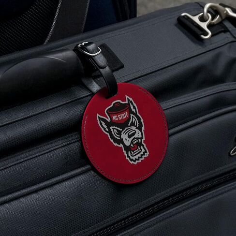 NC State Primary Logo Round Leather Luggage Card Suitcase Carry-On ID Tag in Saudi Arabia
