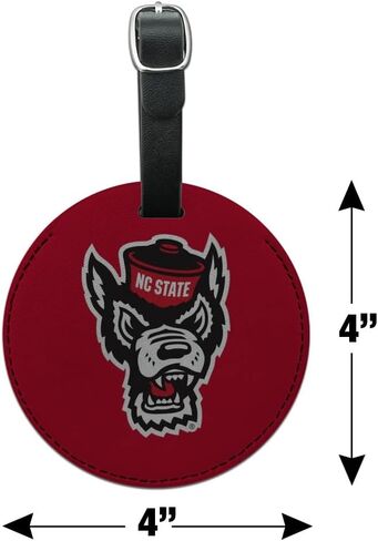 NC State Primary Logo Round Leather Luggage Card Suitcase Carry-On ID Tag in Saudi Arabia