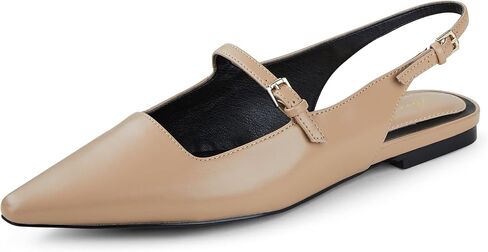 Arromic Pointed Square Toe Slingback Mary Jane Flats Women Shoes for Wedding Office Dress Dressy in Saudi Arabia