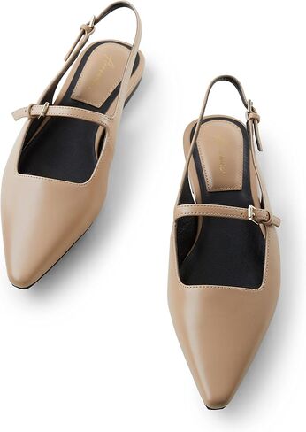 Arromic Pointed Square Toe Slingback Mary Jane Flats Women Shoes for Wedding Office Dress Dressy in Saudi Arabia