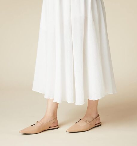 Arromic Pointed Square Toe Slingback Mary Jane Flats Women Shoes for Wedding Office Dress Dressy in Saudi Arabia