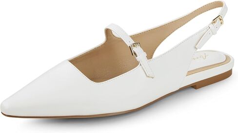 Arromic Pointed Square Toe Slingback Mary Jane Flats Women Shoes for Wedding Office Dress Dressy in Saudi Arabia
