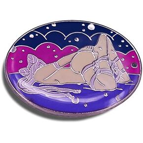Sexy Princess Purple Enamel Pin Novelty Brooch Buttons Jewelry for Jackets Jeans Backpack Cloth Lapel Bag Hat Gift for Anime Lovers Men Women Girl Boy