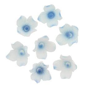 Global Sugar Art Hydrangea Blossom Sugar Cake Flowers White/Blue, Unwired, 36 Count by Chef Alan Tetreault