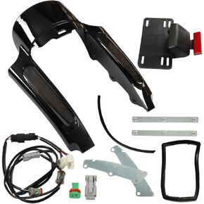 Motorcycle Rear Fender Fascia with Tail Light Replacement for Road King Road Glide 2009-2013