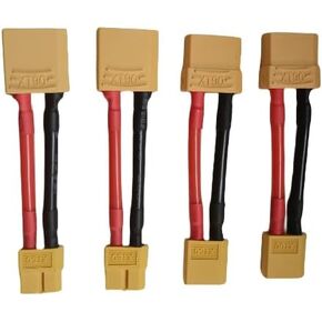 XT60 التوصيل ذكر أنثى إلى XT90 التوصيل ذكر أنثى موصل قابس محول البطارية 12awg 40 مللي متر 2 أزواج in Kuwait
