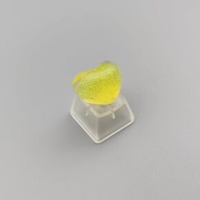 Personalized Cute Love Heart Keycap Handmade OEM Profile Keycap Base DIY Custom ESC Backlit Keycap for Mechanical Keyboard MX Switch (Blue)