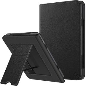 Fintie Stand Case for 7.8" Nook GlowLight 4 Plus Tablet (2023 Release) - Premium PU Leather Sleeve Cover with Card Slot and Hand Strap, Black
