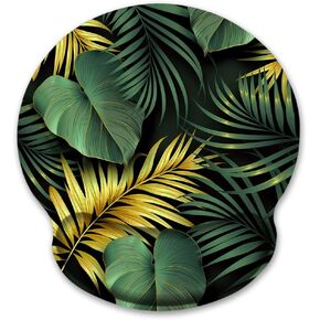Audimi Small Mouse Pad with Wrist Rest Support Mouse Mat Non-Slip Rubber Base for Laptop PC Office Working Gaming (Green)