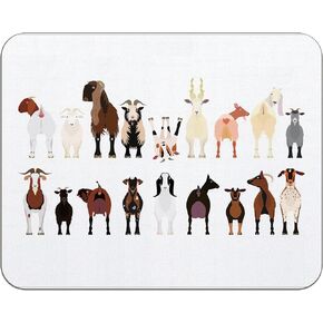Funny Goats Mouse Pad - Goats Mouse Pad, Funny Goats MousePads, Various Breeds of Goats Mousepad with Non-Slip Rubber Base for Laptop Computer Desktop Keyboard, Goat Gifts (9.5×7.9 Inch)