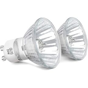 Bobolyn GU10 Halogen Bulb Wax Melt Burner Warmer Replacement Bulbs Warm White 120V 25Watt 2 Pack