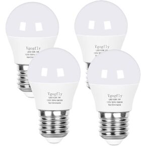 Vgogfly 3W LED Bulb Equivalent 25 Watt Light Bulbs, A15 Daylight 5000K Energy Saving Low Watt E26 Base Bulb for Home Bedroom(4-Pack)