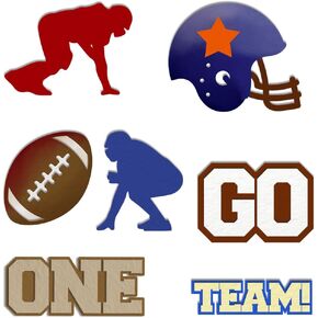 Football Dies for Card Making, GO Team Rugby Player Football Helmet Cutting Die for Scrapbooking Paper Crafting Decor DIY Photo Album, Metal Sports Football Theme Die Cuts for Card Making