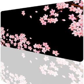 Desk Pad,70s Retro Floral Desk Mat Extended Large for Office Work & Game,Non-Slip Rubber Base and Stitched Edges,Suitable for Offices,Keyboards,Computers and Laptops 31.5" X 15.7"