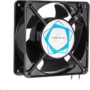 مروحة تبريد Uxcell مقاس 120 مم × 120 مم × 38 مم DP100A AC 110V 0.26A محامل كروية مزدوجة