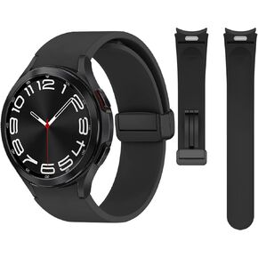 Kytuwy Galaxy Watch 6 Band بنقرة واحدة متوافقة مع Samsung Galaxy Watch 6 Classic 47mm Band، حزام رياضي بإبزيم مغناطيسي لساعة Samsung Galaxy Watch 6/5/5 Pro/4 40mm 44mm 45mm النساء والرجال in Kuwait