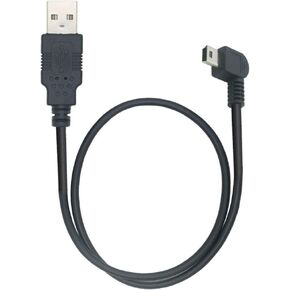1.64feet Right Angle Mini USB USB A Male to Mini USB B 5Pin Male Charging Cable Adapter Left Angle Data Charge Sync Cable Mini USB Cable - A to Mini B (Left Angle(0.5m/1.64Feet))