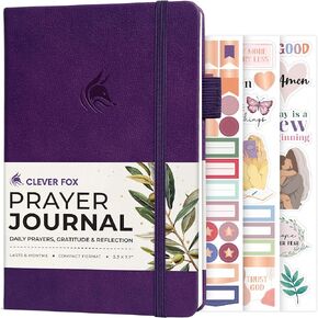 Clever Fox Prayer Journal – Daily Devotional & Gratitude Notebook – Religious Planner & Gods Book – Faith Based Gifts & Accessories (Rose Gold)
