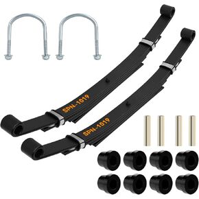 2pcs Club Car DS Rear Leaf Springs, 4-Leaf Heavy Duty Rear Leaf Springs for Club Car DS 1981+, Club Car DS Leaf Springs with Bushings Sleeves and U Bolts. (Club Car DS)
